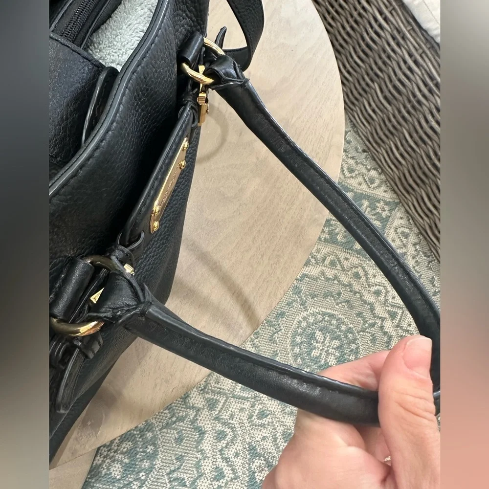 MICHAEL KORS Black Leather East/West Hamilton Tote
